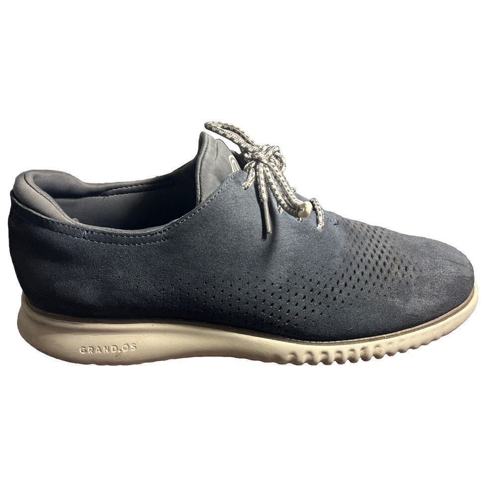 COLE HAAN Grand‎ OS Mens Navy Blue Casual Knit SHOES Lace Up Sz 10.5 M